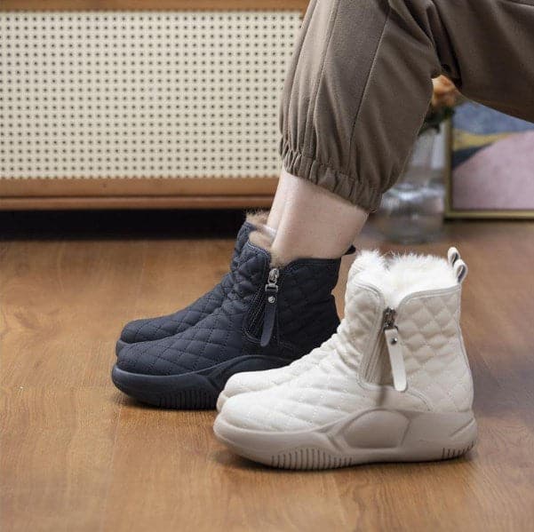 Botas de nieve cálidas de mujer con suela gruesa