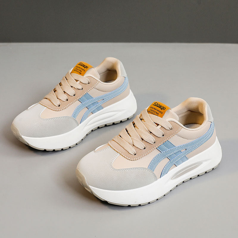 Zapatillas casuales de suela gruesa con bloques de color