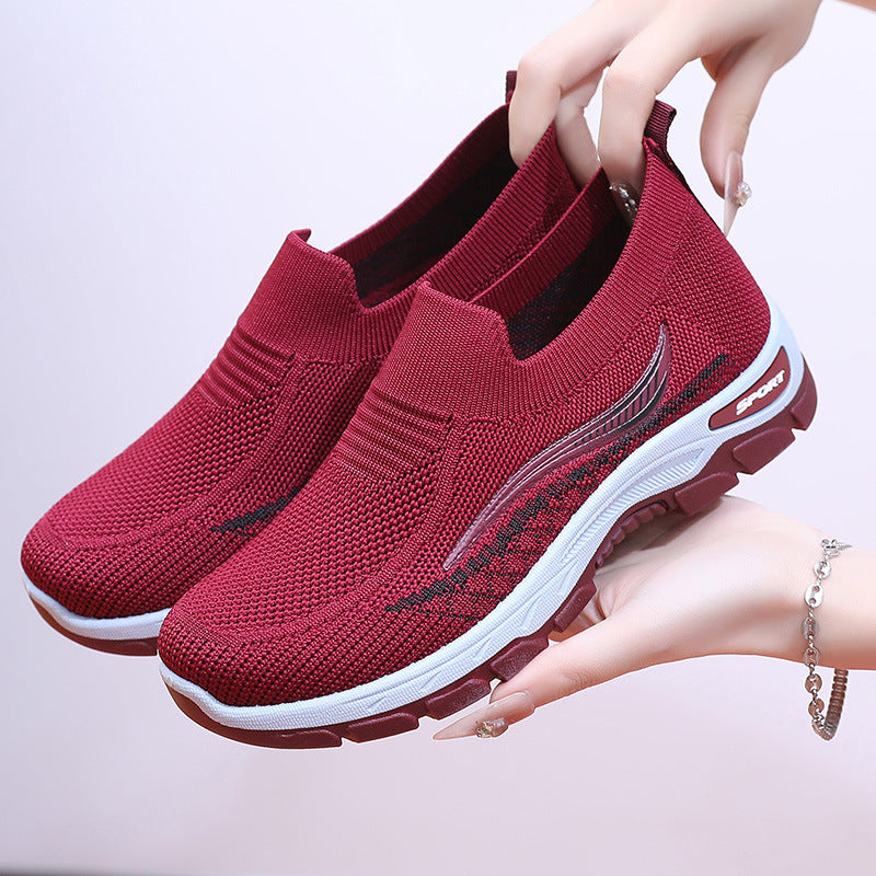 2025 nuevos zapatos de malla para personas de mediana edad y mayores