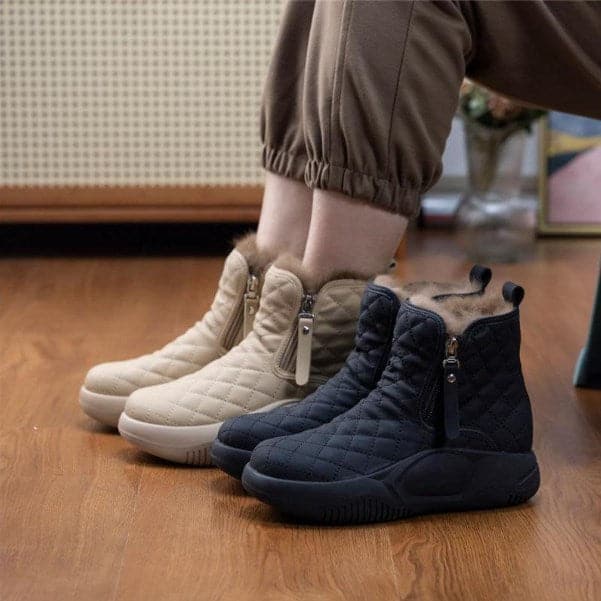 Botas de nieve cálidas de mujer con suela gruesa
