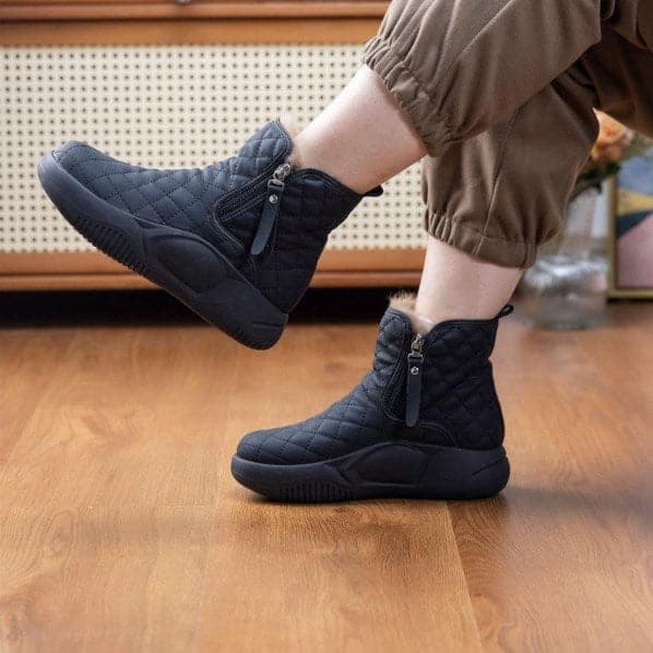 Botas de nieve cálidas de mujer con suela gruesa