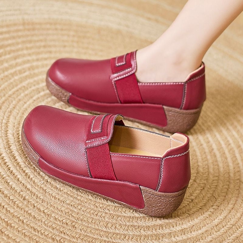 Zapatos de piel con logo cuadrado