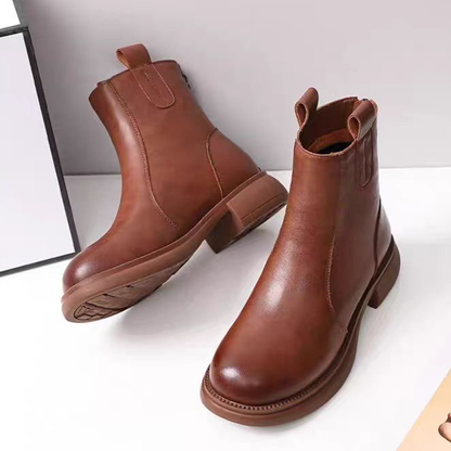 Botines de Piel de Caña Corta y Estilo Versátil
