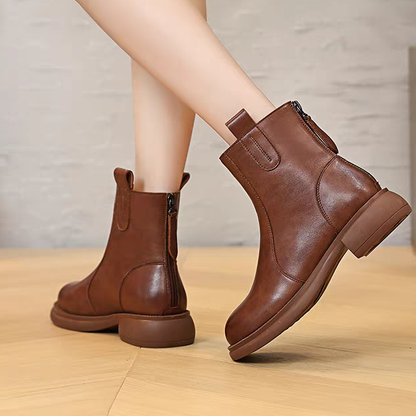 Botines de Piel de Caña Corta y Estilo Versátil