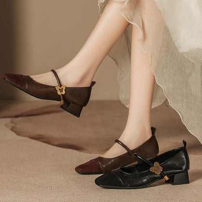 Zapatos de Piel Elegantes con Correa para Mujer