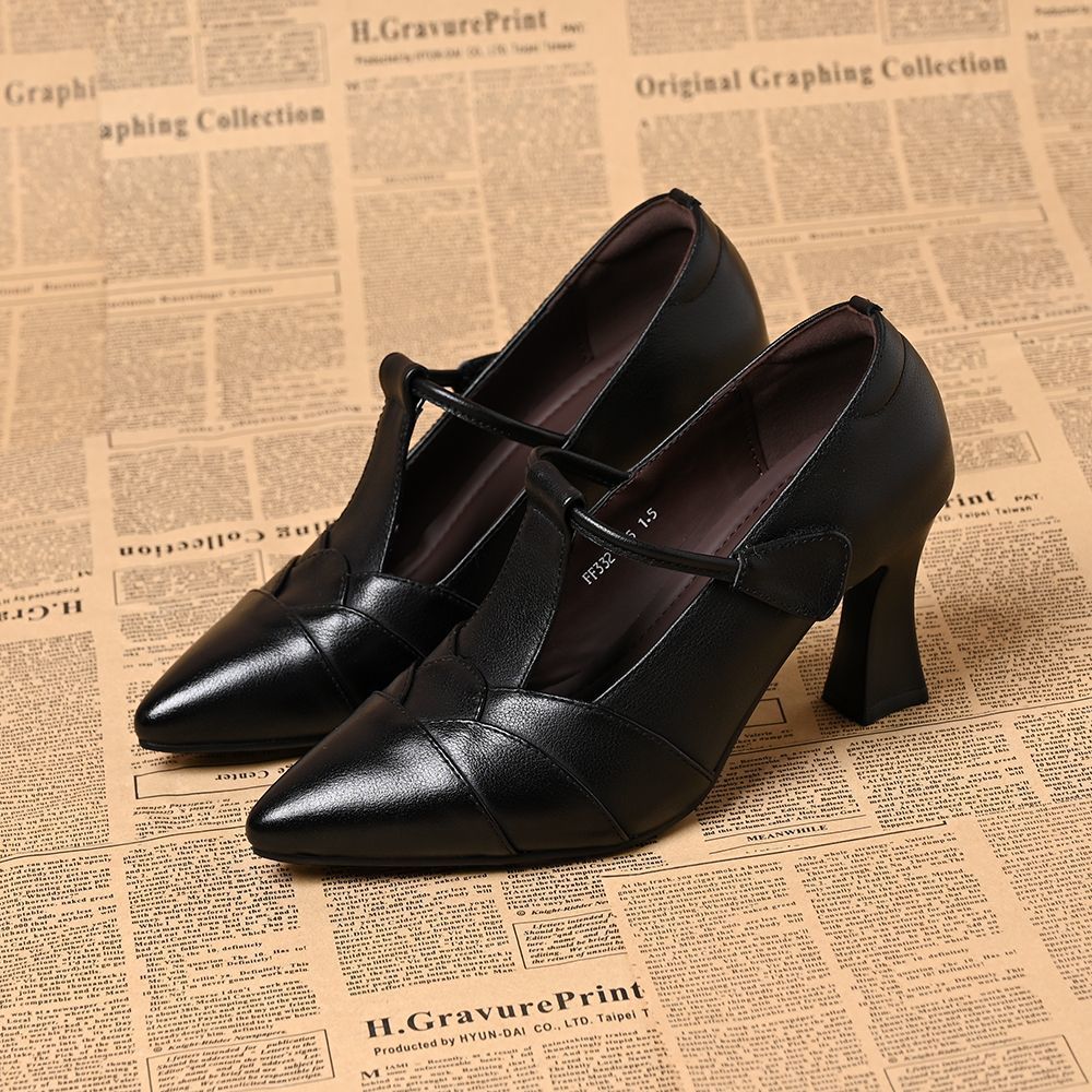 Zapatos de tacón punta fina nuevos, diseño cómodo