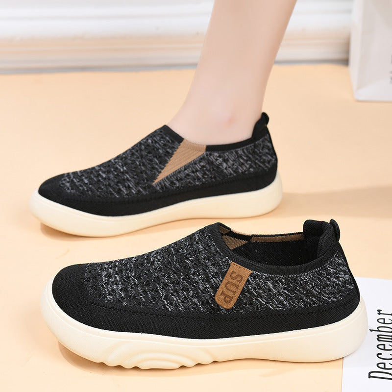 2025 nuevos zapatos de malla con suela blanda