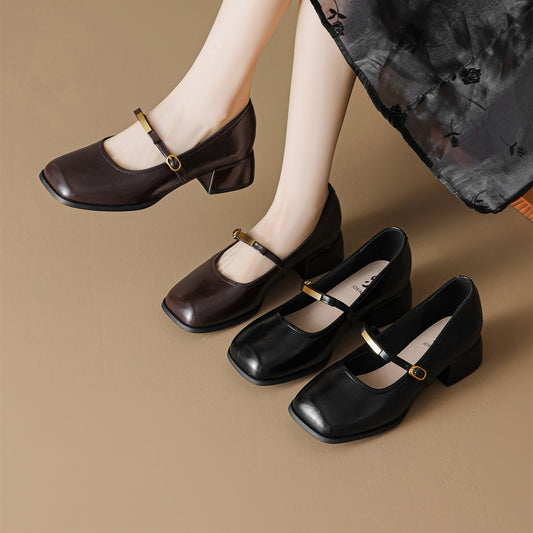 Zapatos Suaves de Tacón Bajo