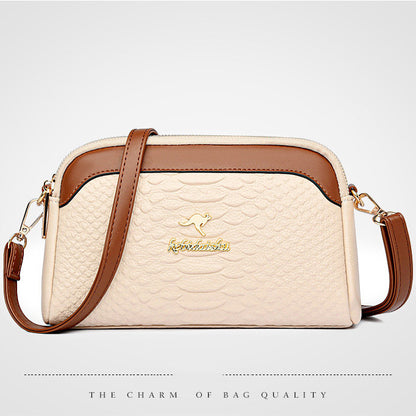 Bolso de piel de cocodrilo multicapa