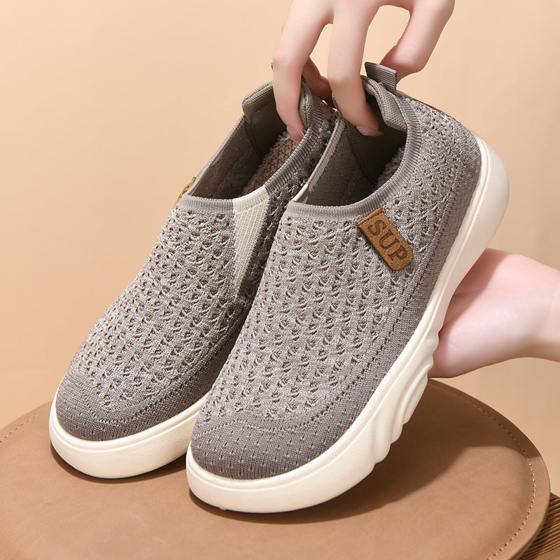 2025 nuevos zapatos de malla con suela blanda