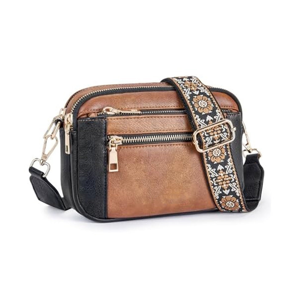 Bolso multifuncional con bloques de color estilo americano