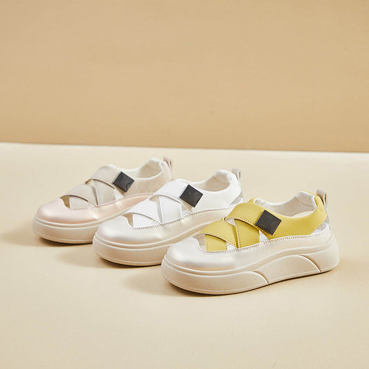 Zapatillas deportivas de piel transpirables que mejoran la altura