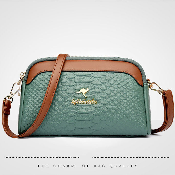 Bolso de piel de cocodrilo multicapa