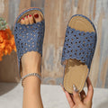 ✨Sandalias de cuña con flores recortadas
