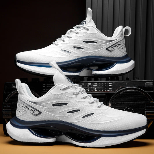 Zapatos de malla transpirable con suela ligera y rebote para hombre