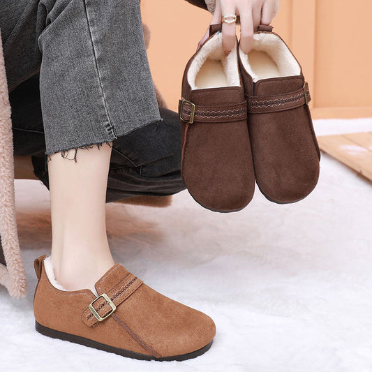 Zapatos retro de algodón cálido
