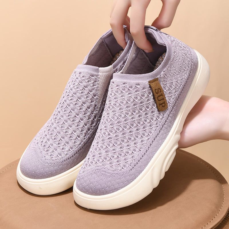 2025 nuevos zapatos de malla con suela blanda