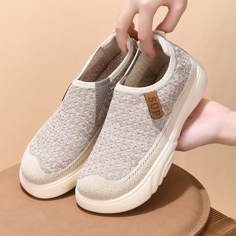 2025 nuevos zapatos de malla con suela blanda