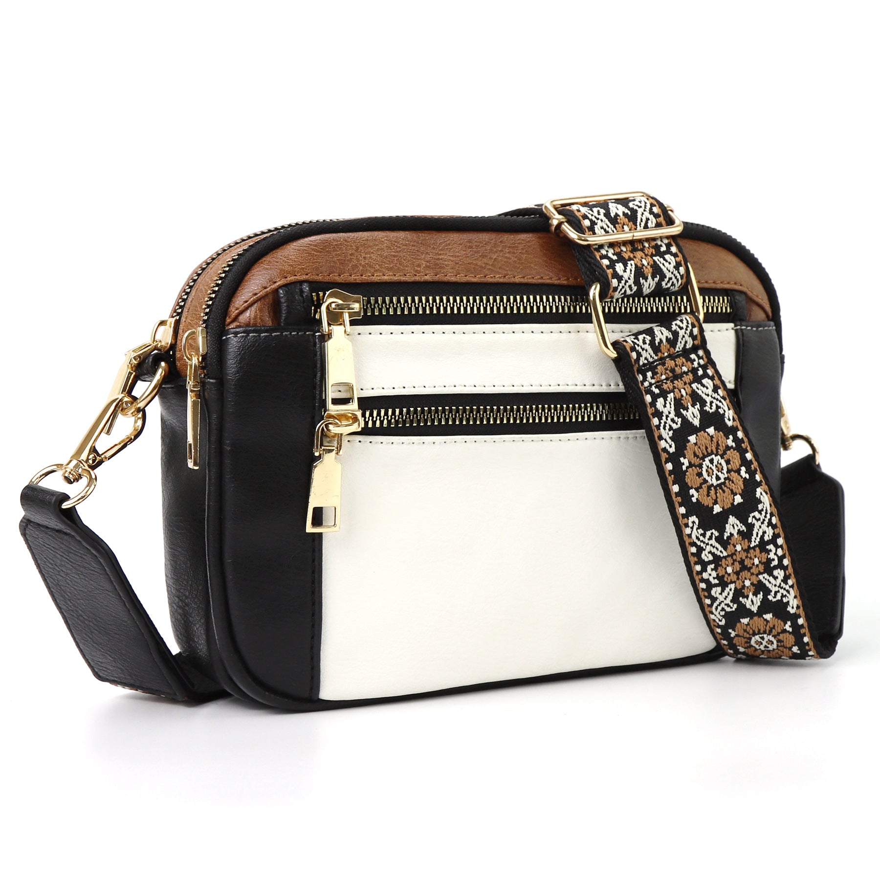 Bolso multifuncional con bloques de color estilo americano