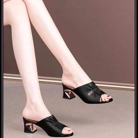 (pliegues en la parte superior del zapato) tacones altos femeninos